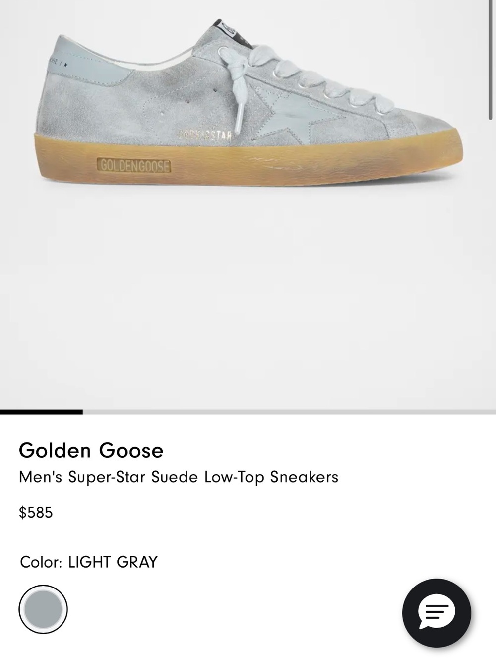 Golden Goose Light Gray Suede Low-Top Sneakers with Gum Sole